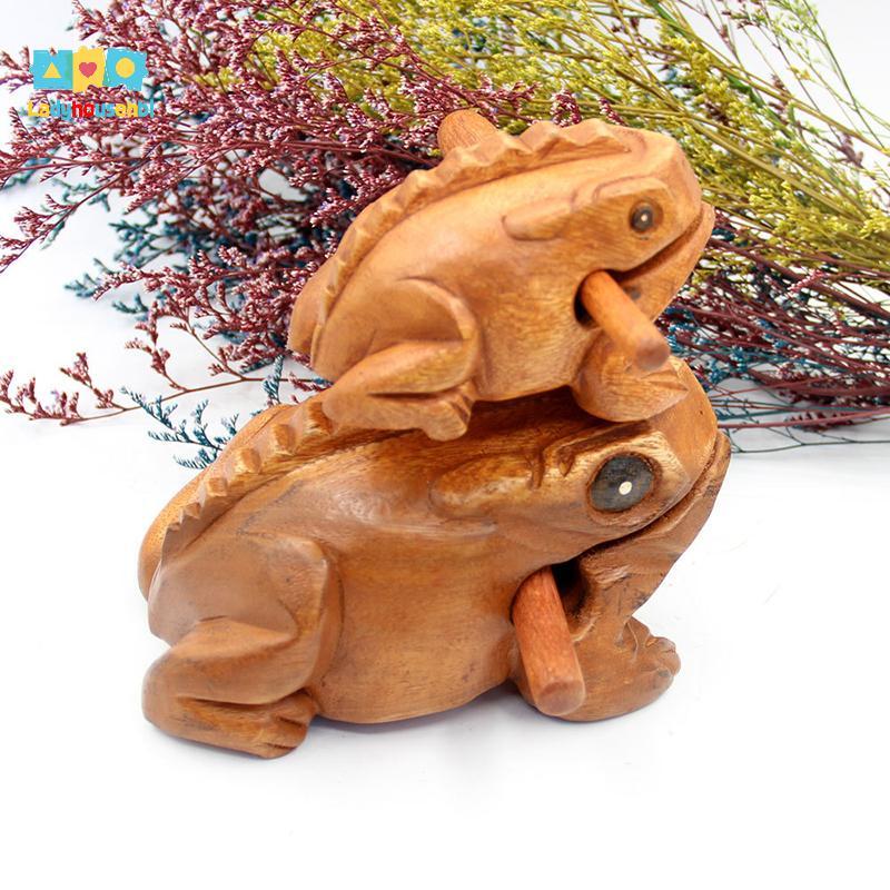 LAHG > Luy Tailândia Madeira Artesanato Tradicional De Croaking Instrumento Musical Home Office Desk Decor Frog Crafts N