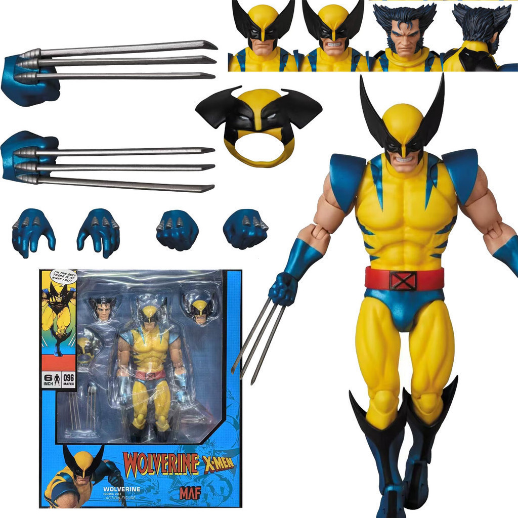 Figura de ação Wolverine Mafex 096 versão em quadrinhos modelo conjunto 19UE WIHT