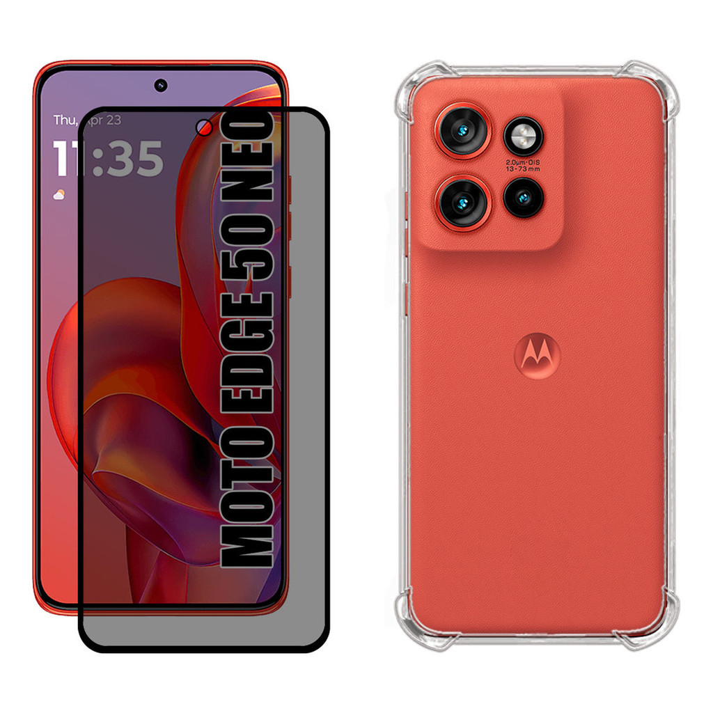 Capa Capinha Anti Impacto Para Motorola Moto Edge 50 Neo + Película 3D Privacidade
