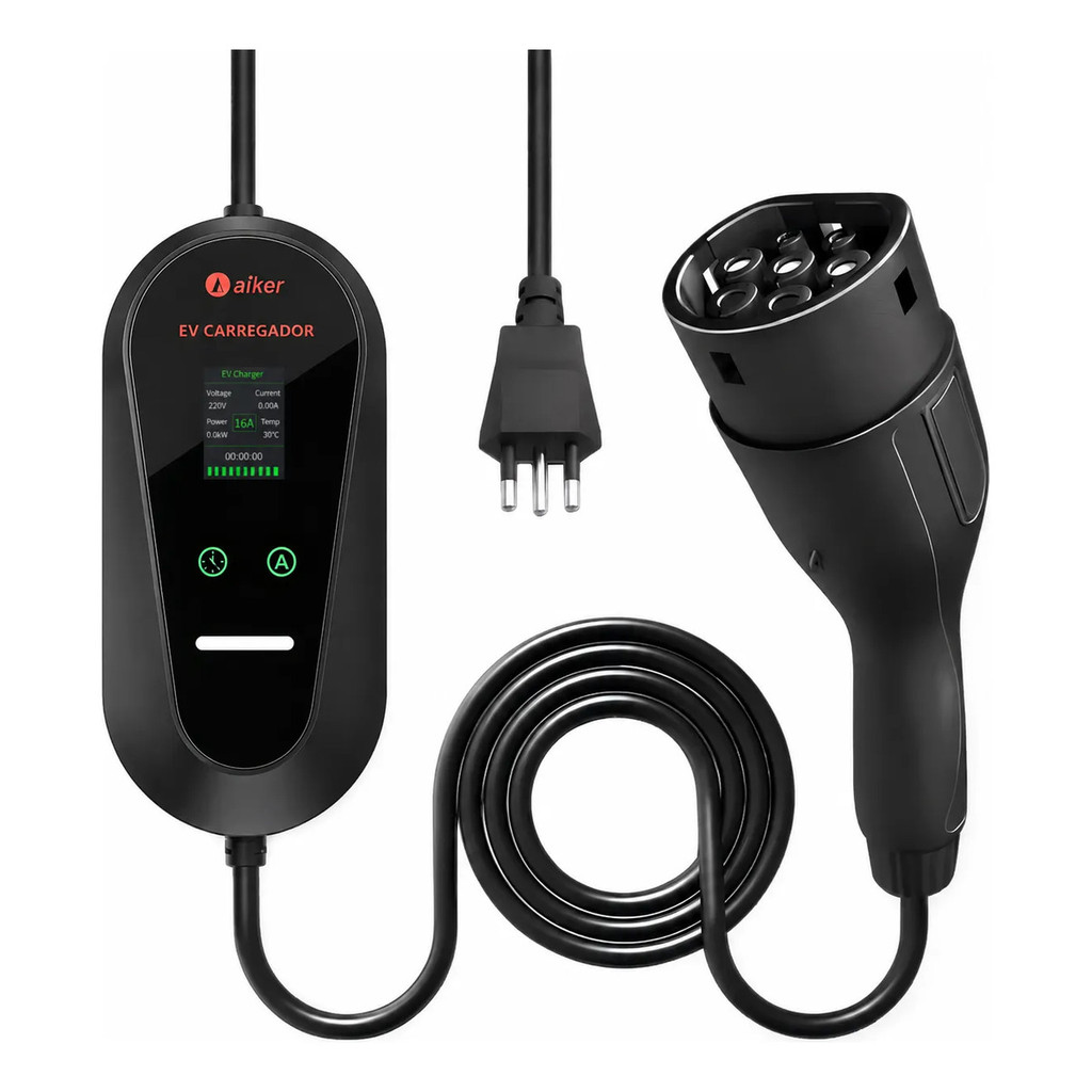 Carregador De Carro Elétrico Portátil 3.5kw 16a Bivolt Tipo2