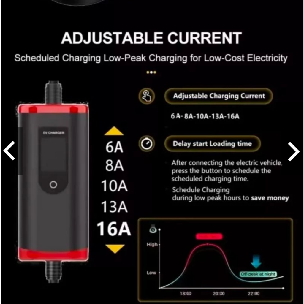 Carregador Portatil Machforce para Veiculos Eletricos 3,5kW Plug TIpo 2