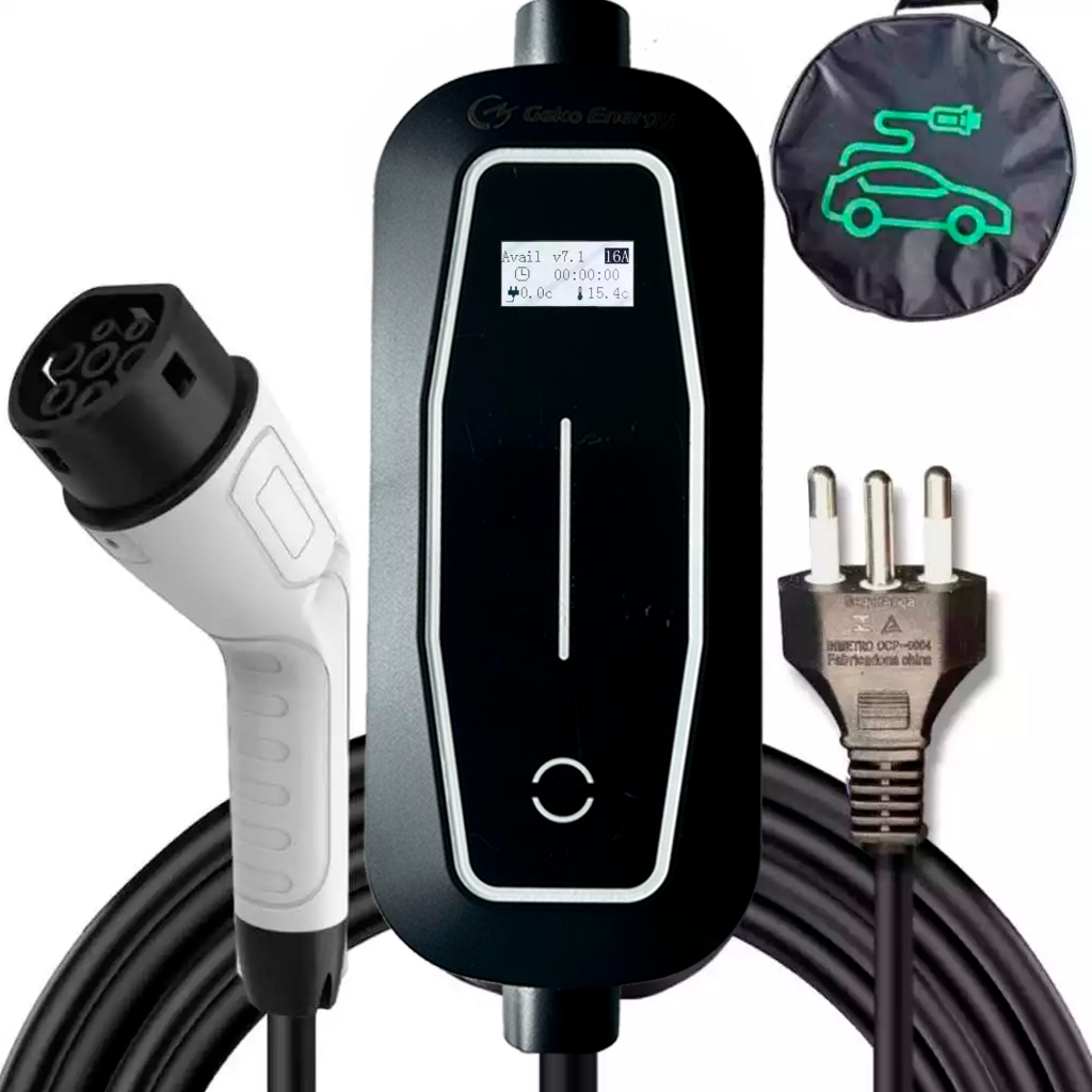 Carregador Portátil Para Carro Elétrico 3,5kw 16A Byd Gwm Bivolt Pronta Entrega