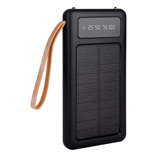 Carregador Portátil Power Bank Solar 10000mAh IT-Blue MAX-0539 Com 4 Cabos Embutidos E Lanterna