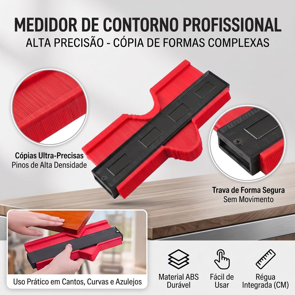 Contour Ruler Template Corner Copier for Irregular Contouring Corners Floors Tiles Tape Measure