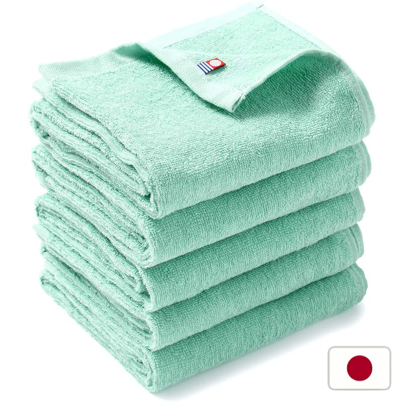 Imabari Cotton Face Towel Set of 5 - 100% Japanese Made, B-PLAID, Orchid Pink, Suitable for Business UseFrom Japan