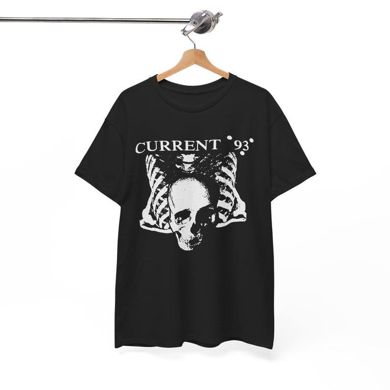 Music.Soul Camiseta Unissex Current 93 Banda Industrial Neofolk Eletrônica Estampa Dogs Blood Rising Atemporal Confor...