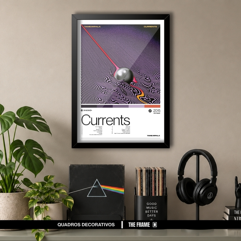 Quadro Decorativo A4/A3 Spotify Tame Impala Album Currents