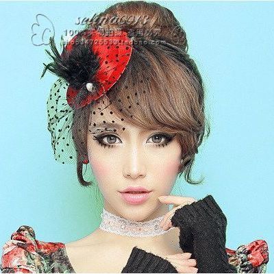 Super Popular chapéu vermelho oferta especial noiva photo Studio photo Stage crianças acessórios para o cabelo grampo de