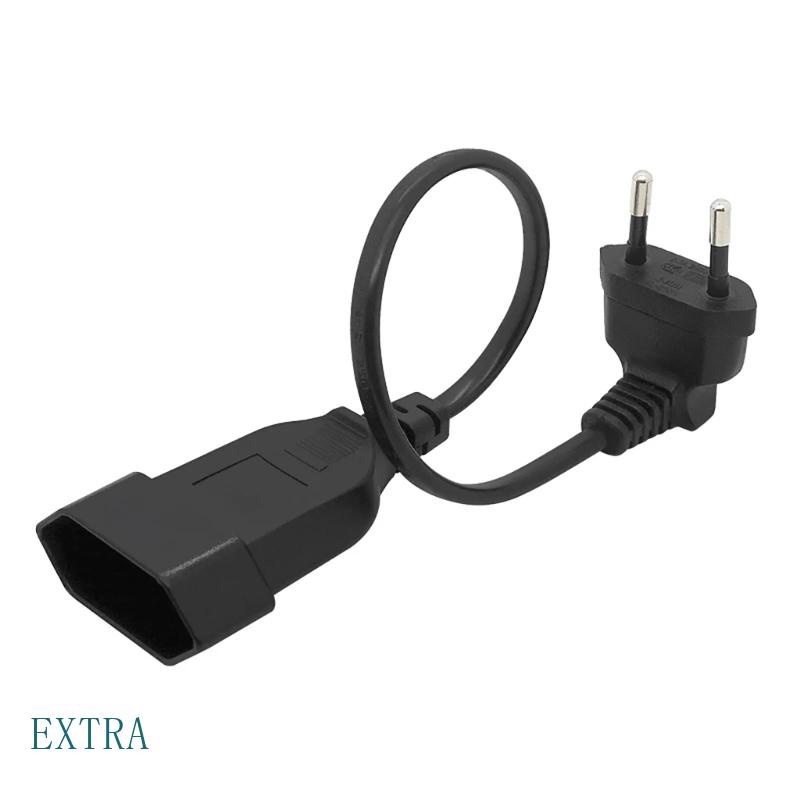 30cm Adaptador Energia Da 90 Graus Ângulo Europeu 2 Pinos Linha Extensão Tomada Para Fêmea