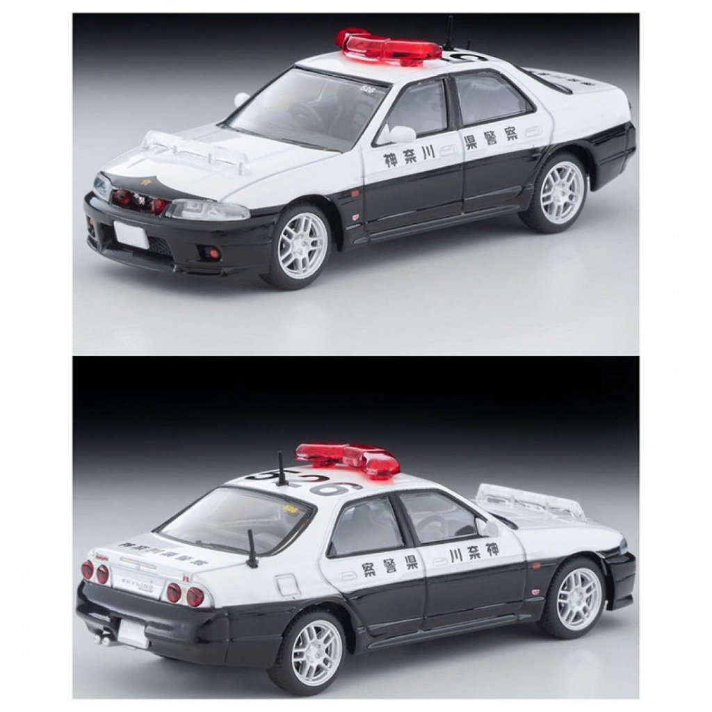 Tomica Limited Vintage Tomytec Limitado 4543736321590 1/64 NISSAN SKYLINE GT-R R33 R33 POLICE CAR SNAP 16A DIOCOLLE Policial 64 Para Carro Modelo Escala DIECAST