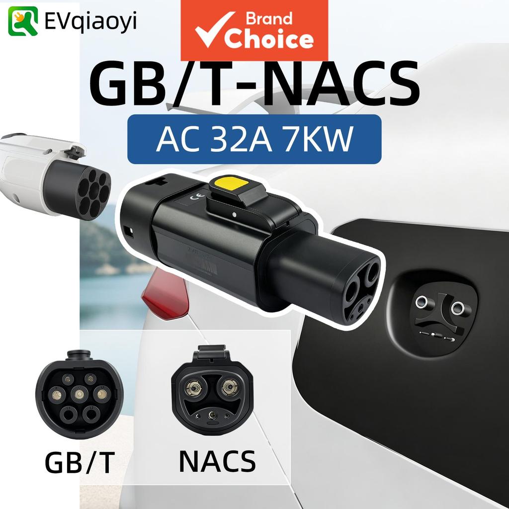 Adaptador Evqiaoyi Gb/t Para Nacs Ev 32a 7kw Tesla Modelo 3/y/s/x