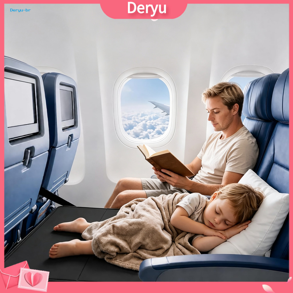 Airplane Seat Extender Toddler Travel Essentials Bed Portable Kids Soft Velvet Foldable Leg for Long Flights 31.1 X 17.3