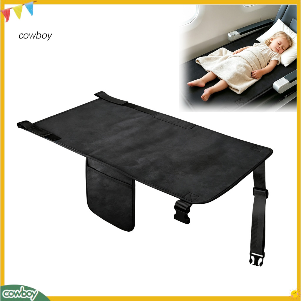 Toddler Airplane Bed Portable Seat Extender Kids Soft Velvet Travel Foldable Leg Rest for Long Flights 31.1 X 17.32 Inch