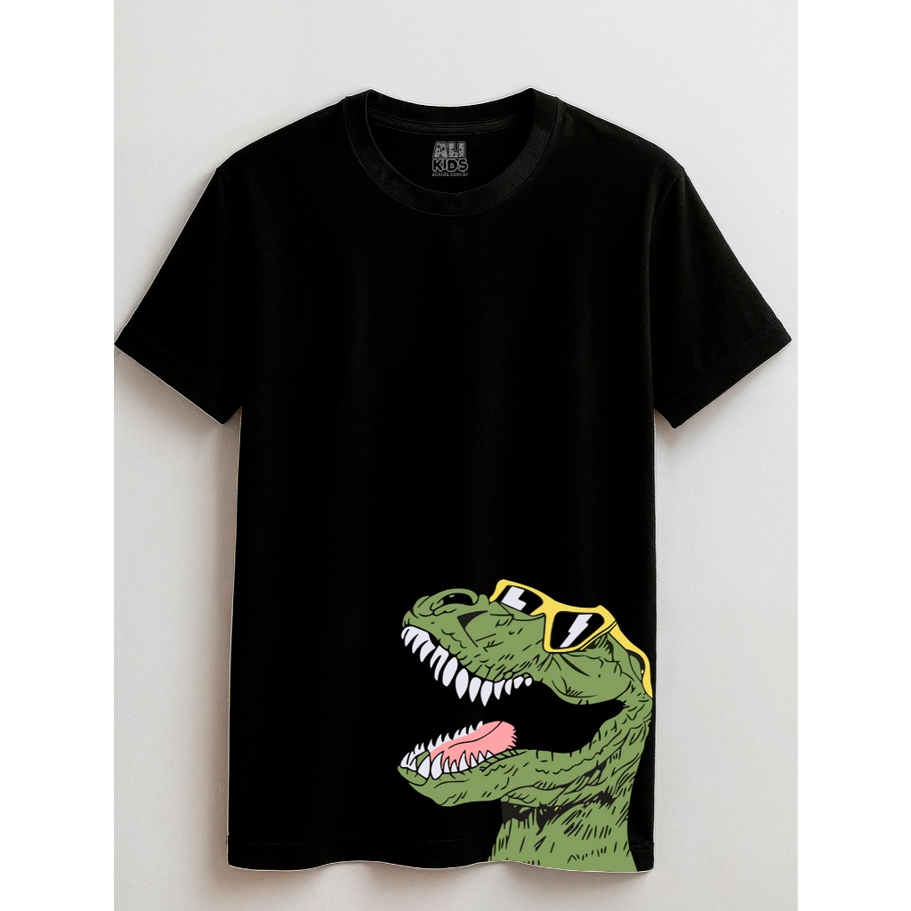 Camiseta Juvenil e Infantil 2 ao 16 anos Dinosaur Unissex