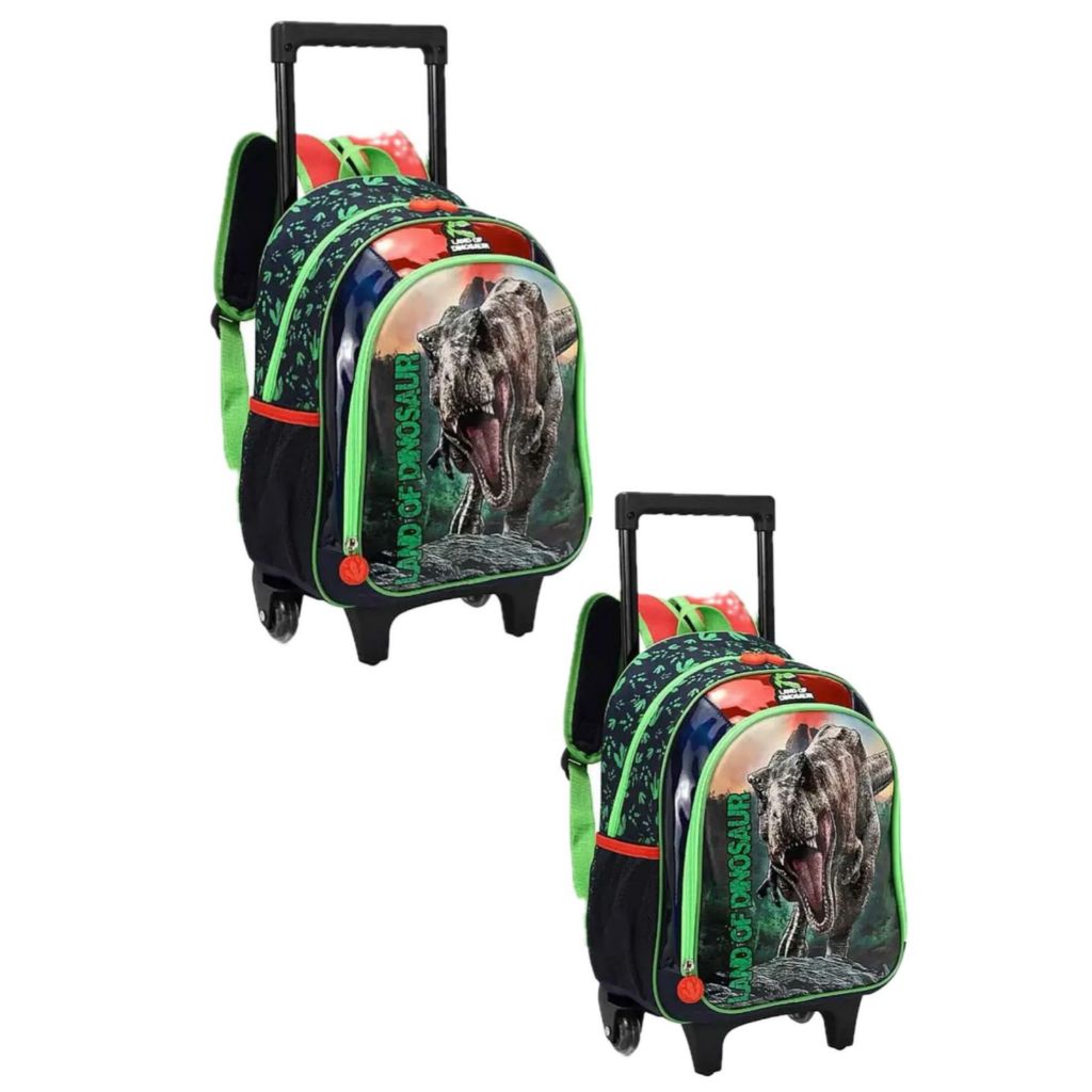 Mochila Com Rodinhas Land Of Dinosaur Fênix