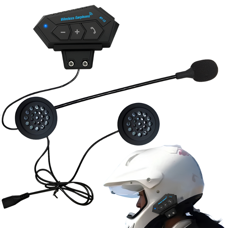 Fone De Ouvido Capacete Motocicleta Sem Fio Bluetooth 5.0 Estéreo Alto-Falante À ProvaD'Água