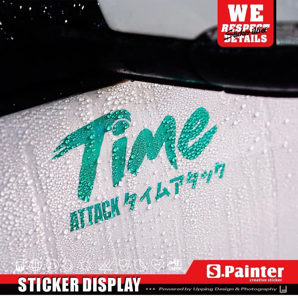 SP Adesivo de carro TIME ATTACK Adesivo TIME Racing Car Sticker Beyond Auto-Decoração Adesivo de corpo reflexivo