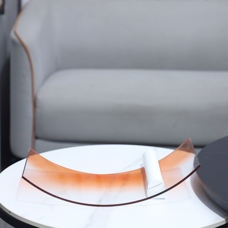 Z6RR European-style, light luxury, acrylic orange gradient curved tray, decorative ornament for living room, entryway, o