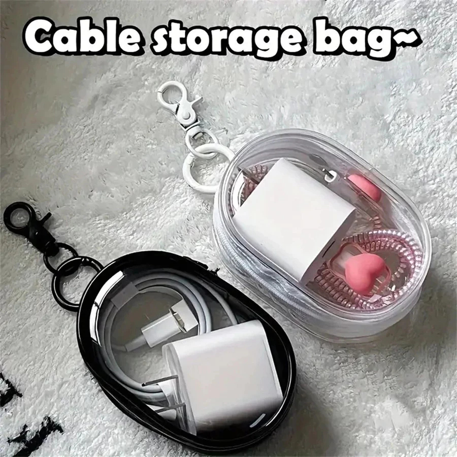 Armazenamento De Carregador De Cabo De Dados Bolsa Organizador Portátil De Fone De Ouvido Externo