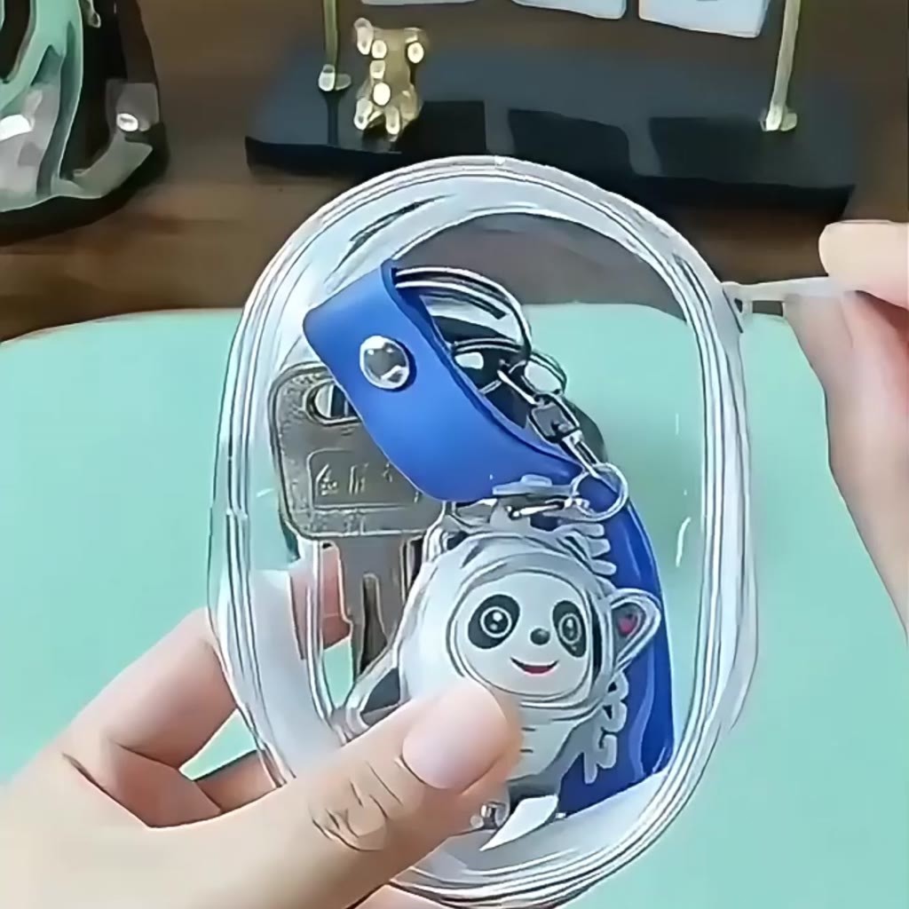 Mini bolsa transparente portátil com zíper, bolsa de armazenamento compacta, adequada para fones de ouvido de armazename