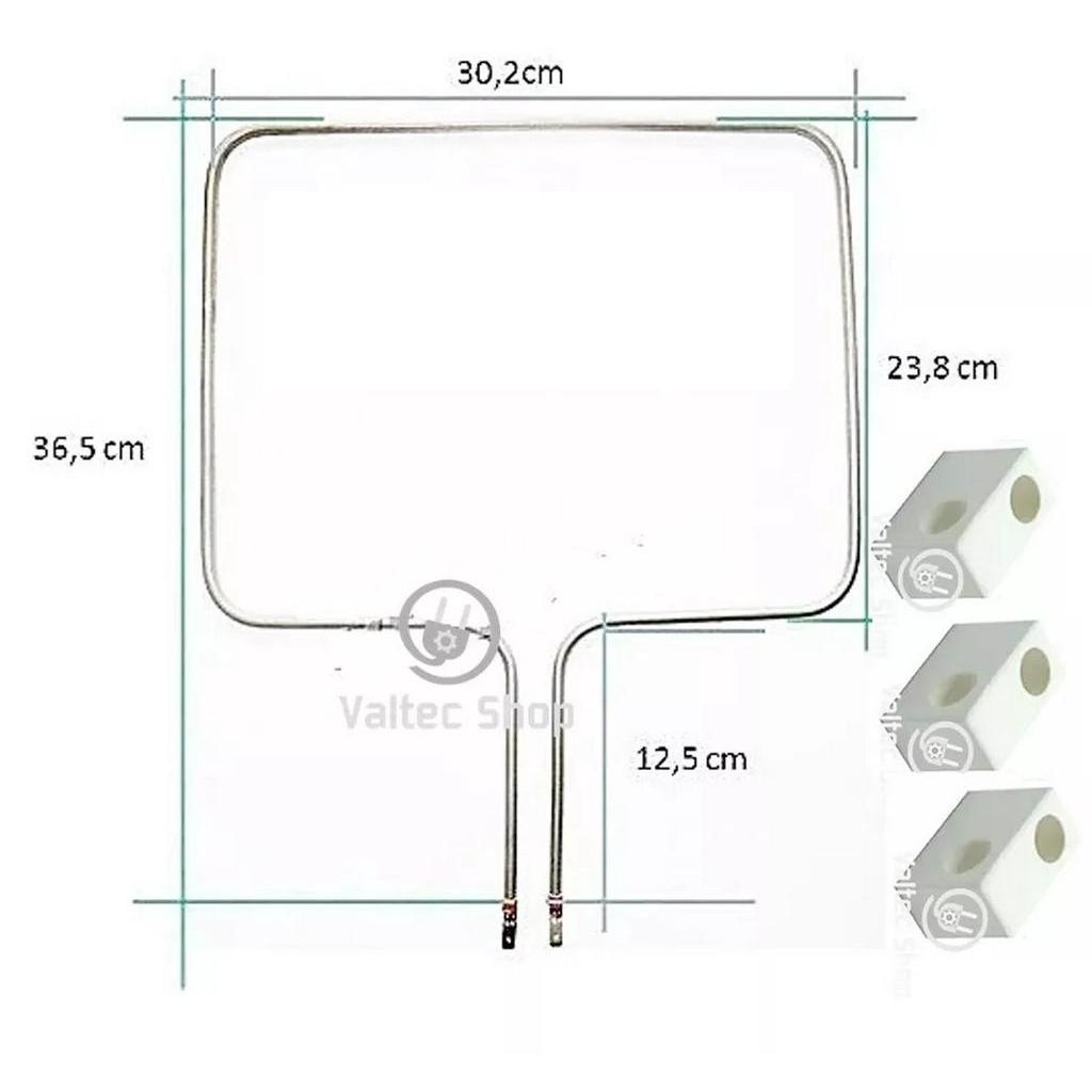 Resistência + porcelana forno fischer | superior 750w| 127v
