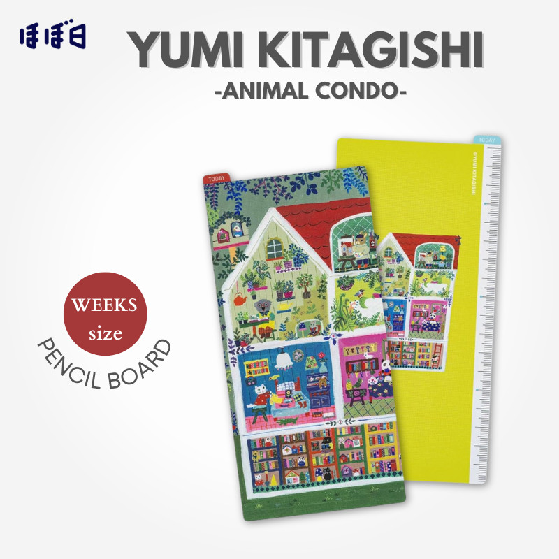 HOBONICHI Pencil Board by Yumi Kitagishi - Animal Condo for Weeks Size