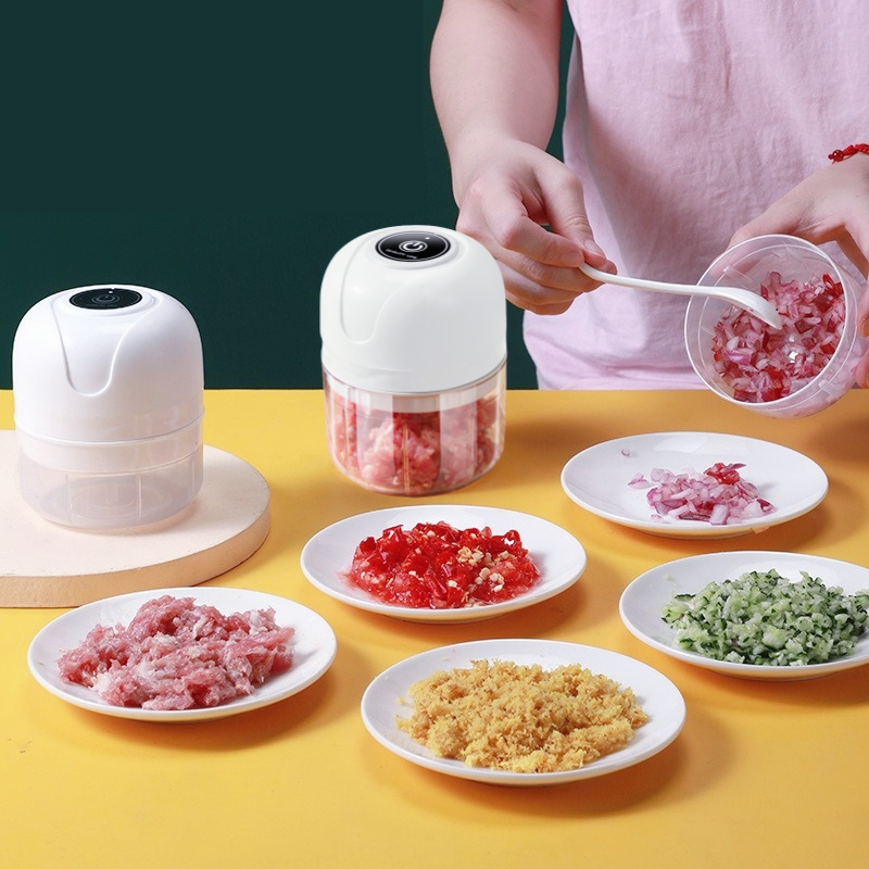 Mini Processador Triturador Elétrico Corte Rápido Segurança Cozinha Conveniente Artigos De Cozinha