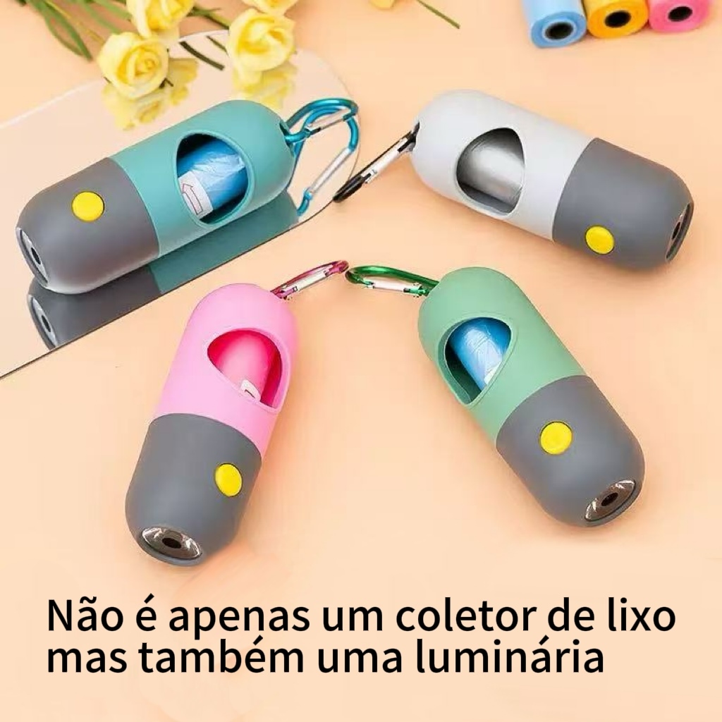 Conveniente Tipo Pílula Pet Saco De Lixo Dispensador Cão Pegando Merda Ecológico Andando