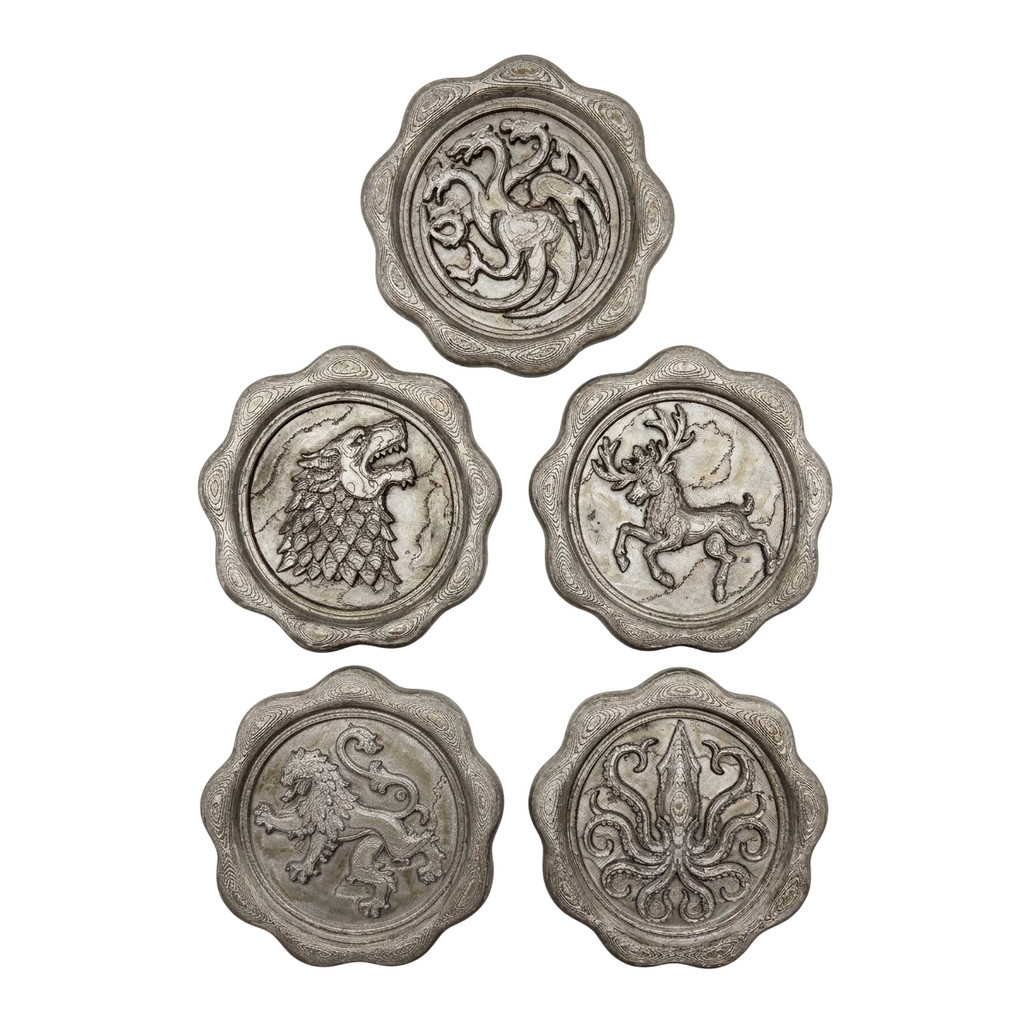 Quadros 3D Game of Thrones - Símbolos das Casas - Brasões - Decoração Geek - A casa do Dragão