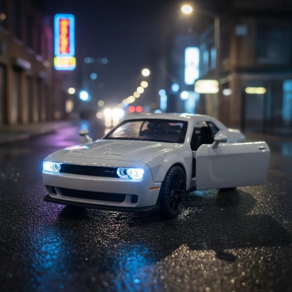Miniatura Dodge Charger Demon 1/32 Som/Led Cinza