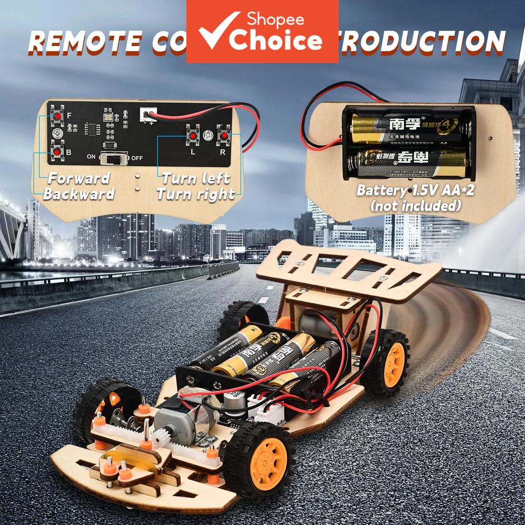 STEM RC Car Racing Toy Kit De Montagem Educacional DIY Experimento Científico Para Crianças Estudantes Projeto Escolar P