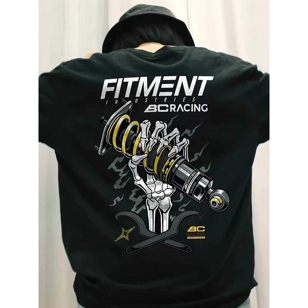 Camiseta Oversized T-shirt Feminina BC Racing Coil Spring Suspension System Car Enthusiast Drift Confortável Estilosa Mo