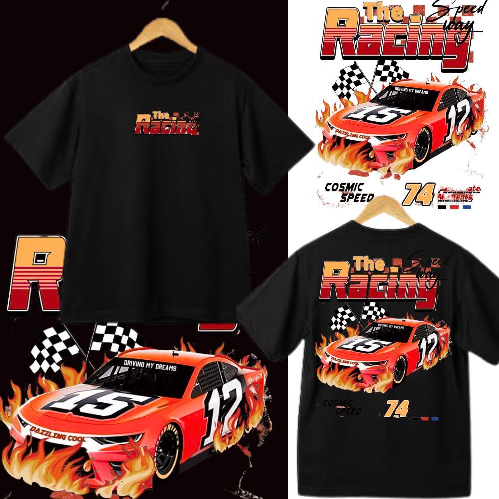 camiseta the racing car unissex 100% algodão