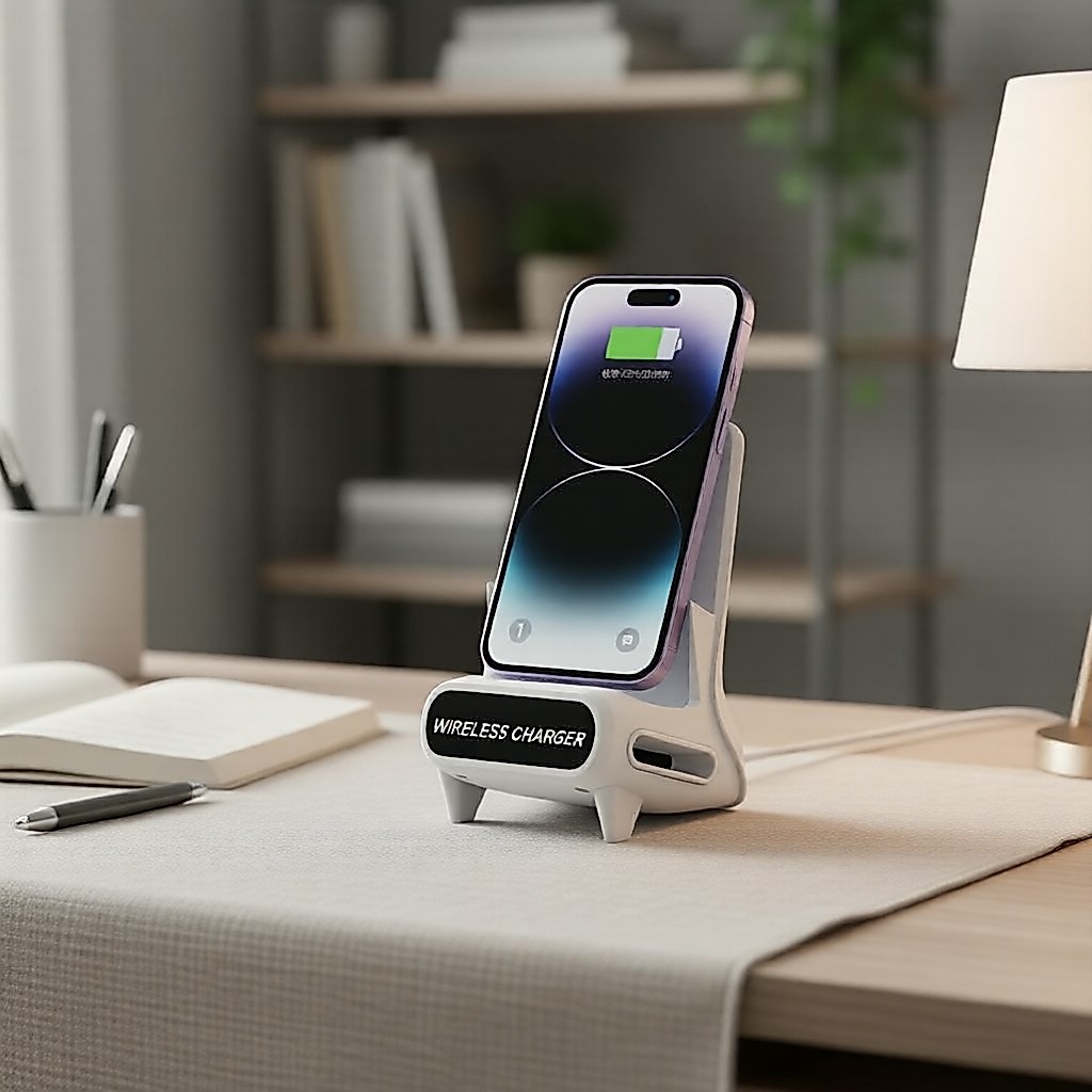 Suporte de Carregamento Sem Fio 3 em 1 15W com Caixa de Som, Carregador Rápido Qi para iPhone, Samsung, Xiaomi, Oppo,