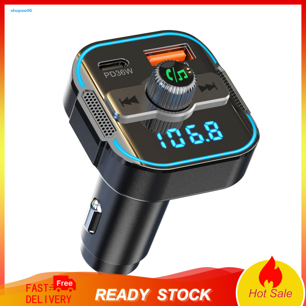 Simultaneous Music Streaming and Hands-free Calls Kit with Noise Reduction Dual-port 54w Fast Car Charger Bluetooth Cvc
