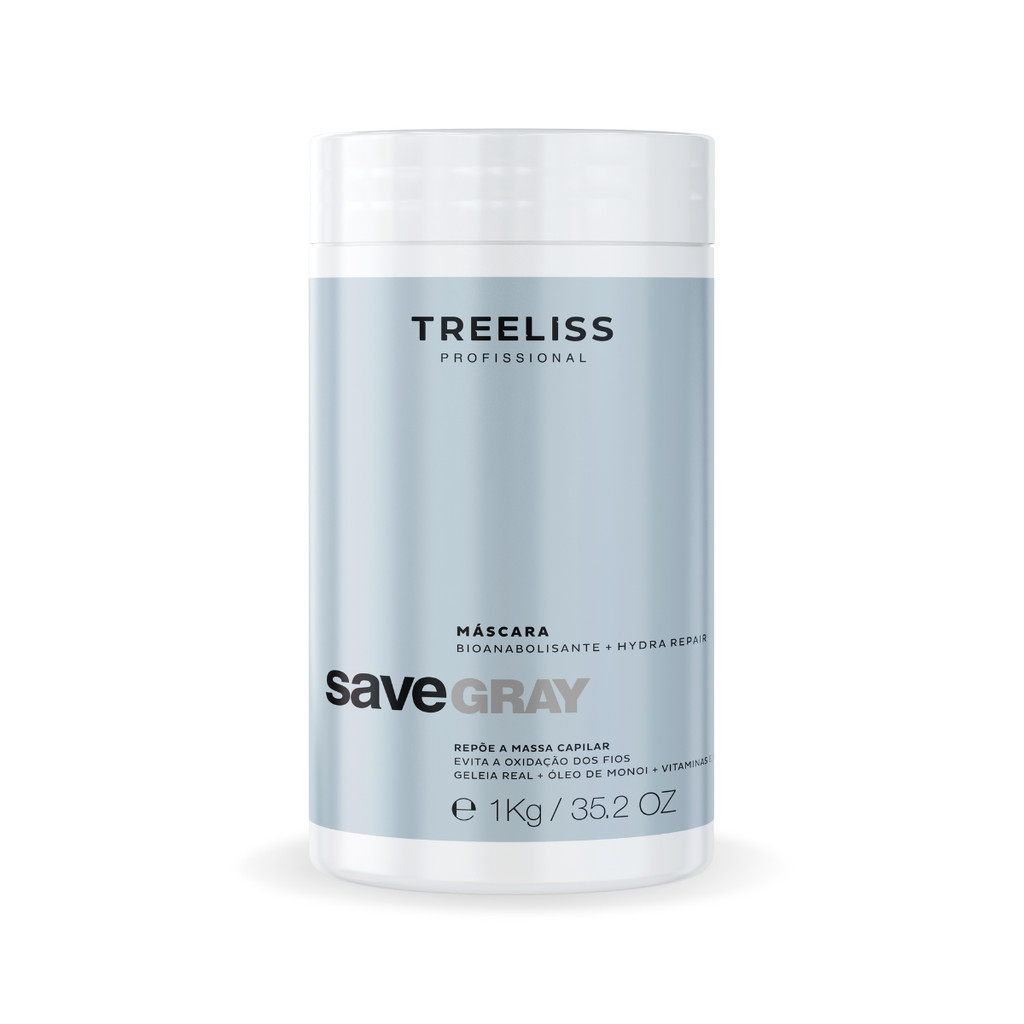 Máscara Save Gray Cabelos Brancos Bionutrix 1Kg Treeliss