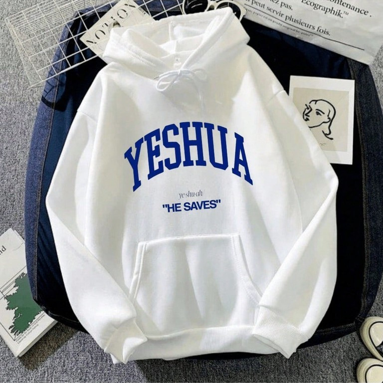 Blusa Moletom Canguru Religiosa Cristã Yeshua He Saves Agasalho Casaco De Frio Premium