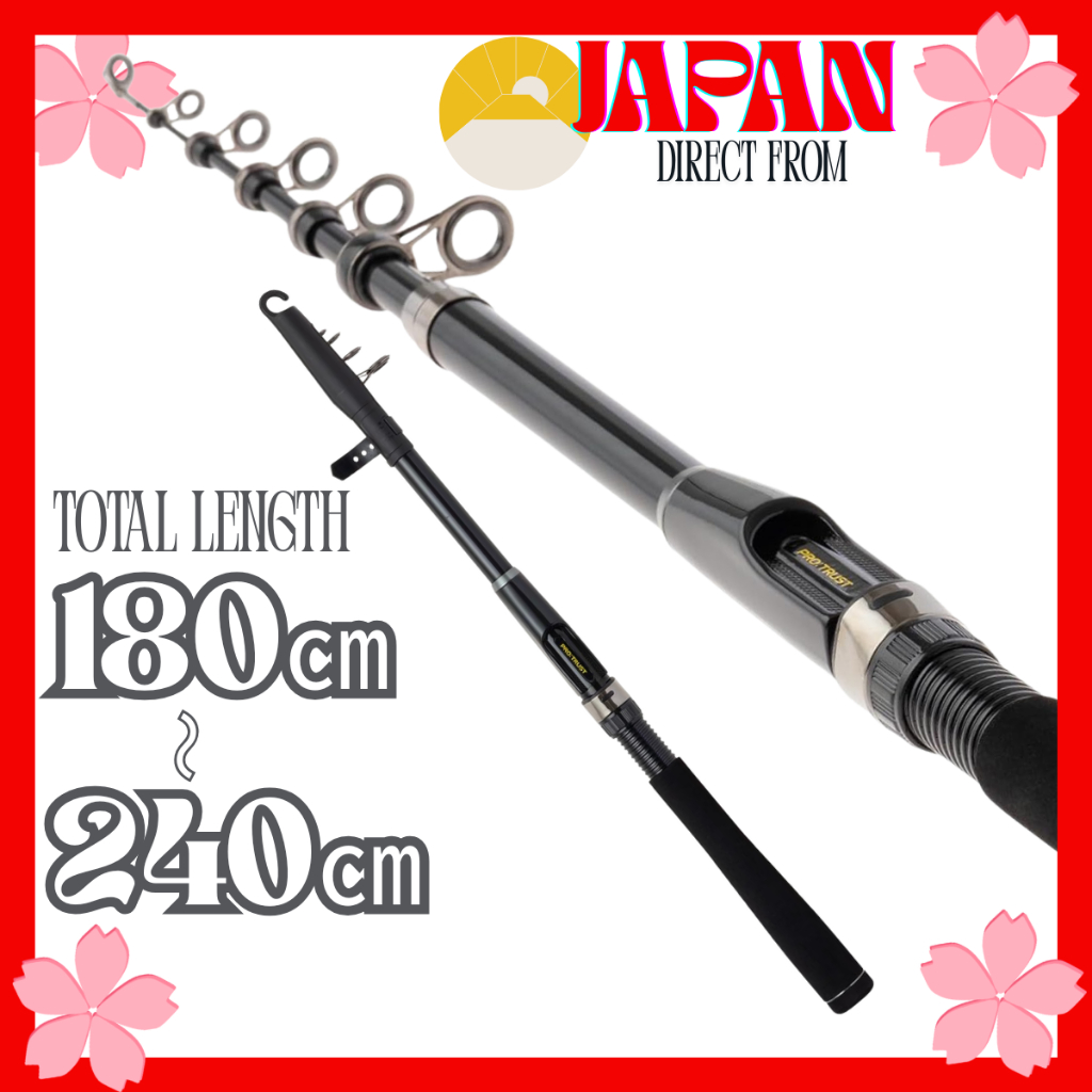 【Direct from Japan】 PRO TRUST REAL PACK II Carbon Compact Telescopic Rod for Boat & Pier Fishing