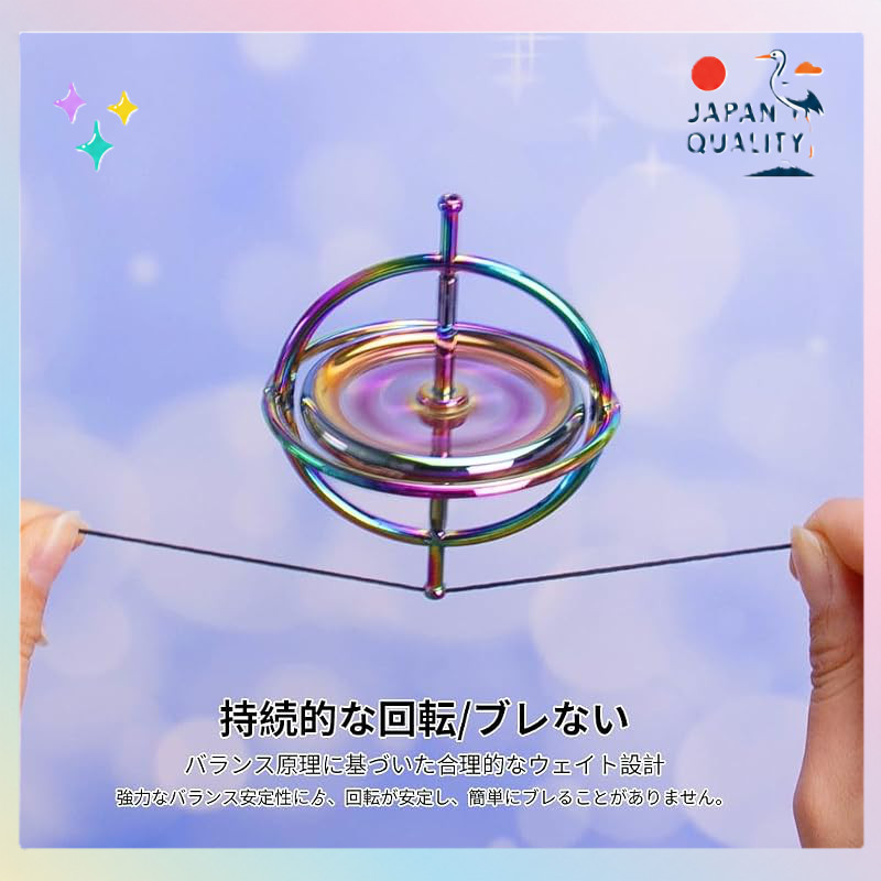 Spinning Gyroscope — Compact, Portable Educational Brinquedo e Anxiety‑Relief Fidget para Adults e Infantil