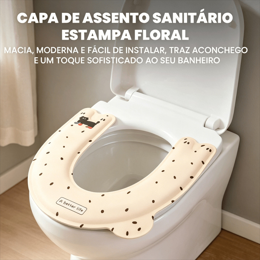Toilet Seat Cover Capa de Assento Sanitário EVA | Waterproof, Soft & Easy to Install