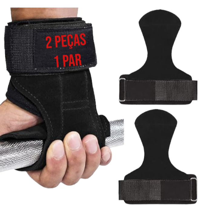 Luva Palmar Crossfit Hand Grip Pull Up LPO Cor Preto Tamanho Único