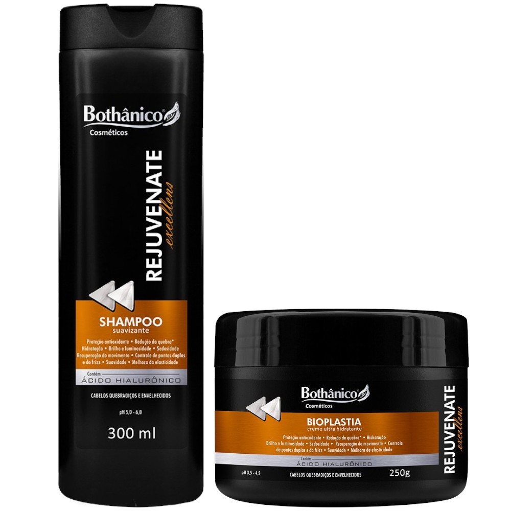 Kit Rejuvenate Excellens Shampoo 300ml + Máscara 250g Bothanico