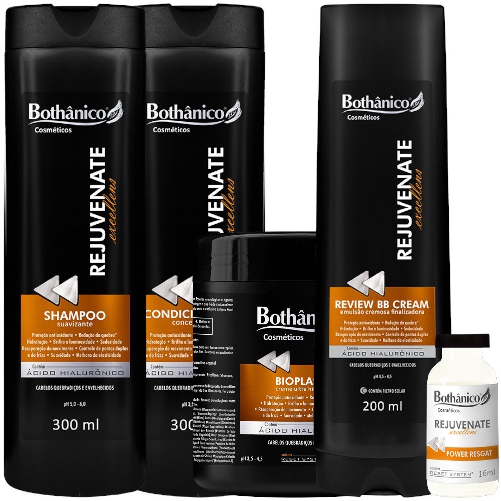Kit Rejuvenate Excellens Completo 4 Itens + Máscara 500g Bothanico