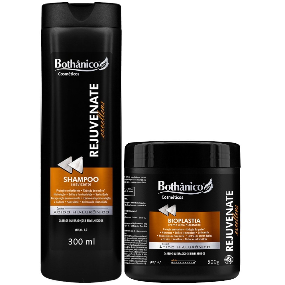 Kit Rejuvenate Excellens Shampoo 300ml + Máscara 500g Bothanico