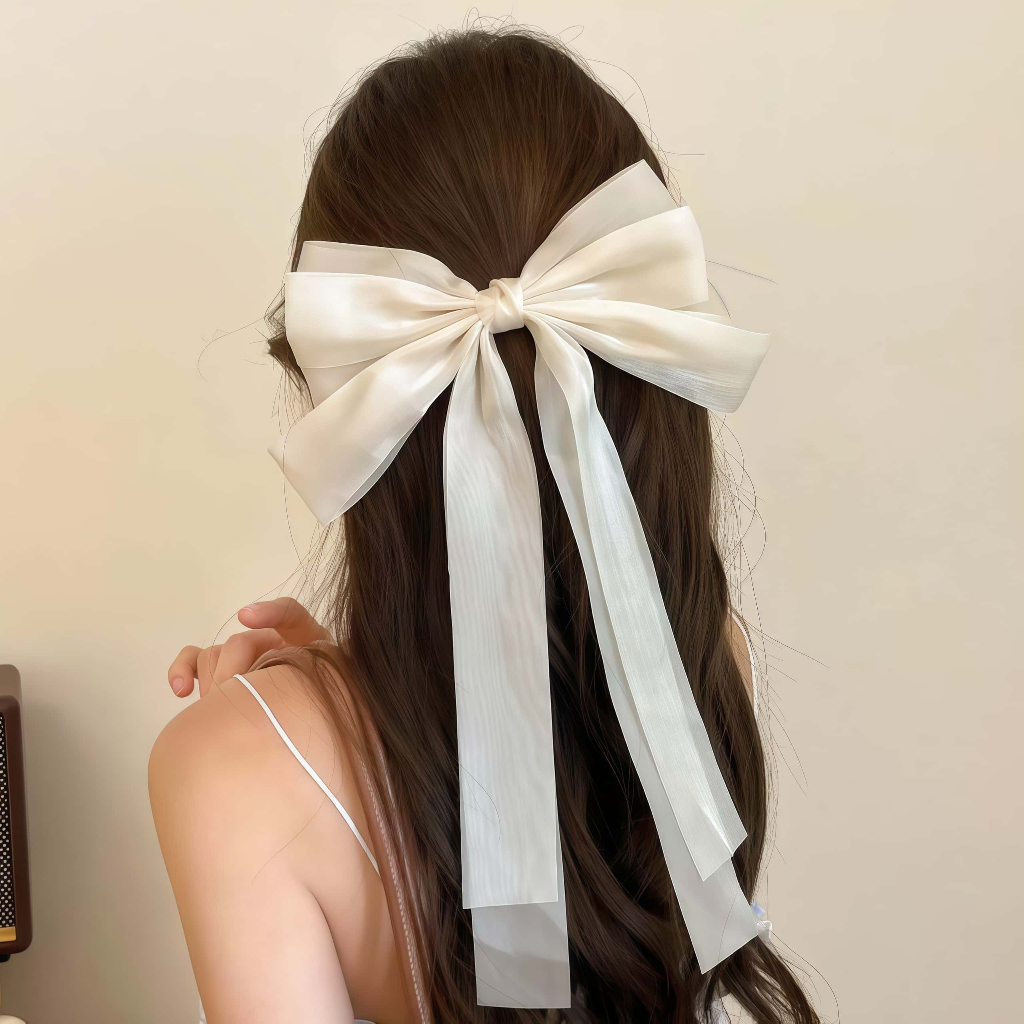 Grampo De Cabelo Com Laço De Fita De Fada , Estilo Princesa Malha Streamer Para Meninas Infantils