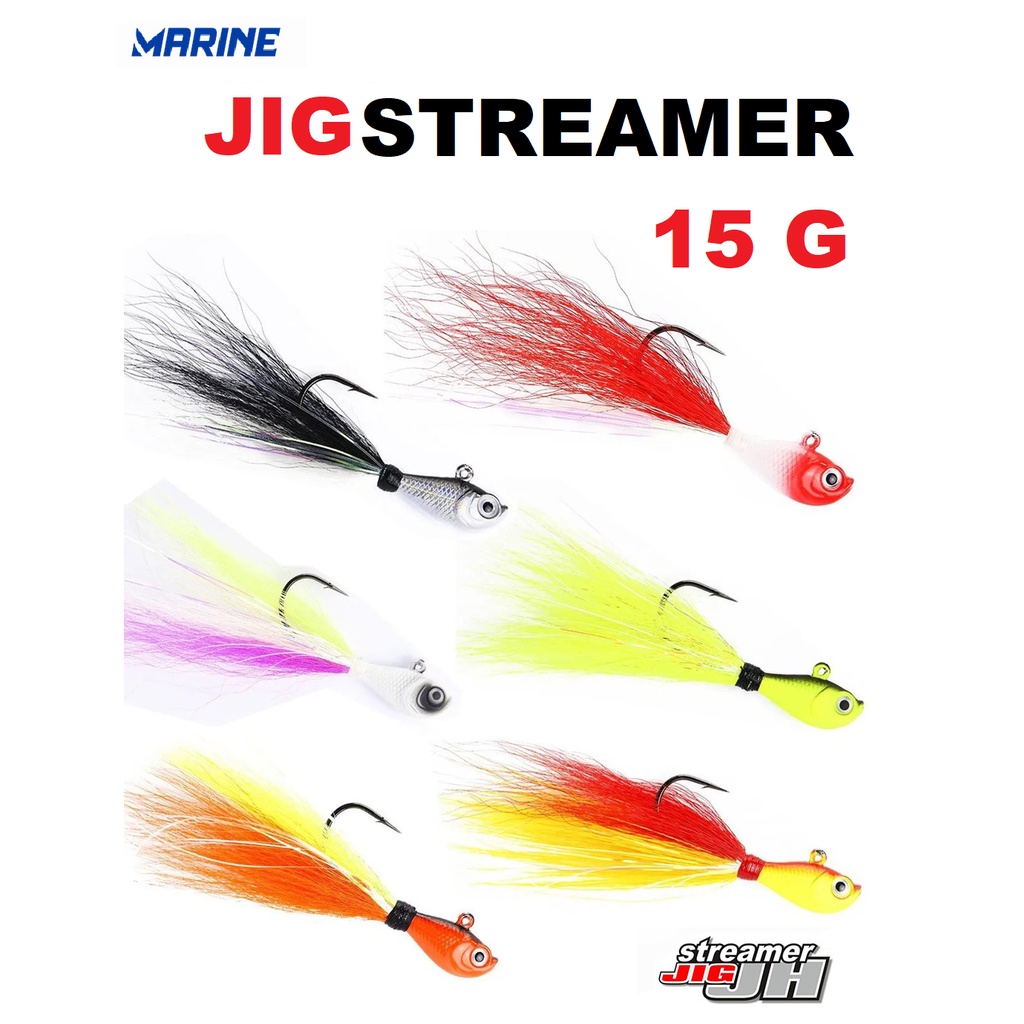 ISCA ARTIFICIAL DE FUNDO MARINE SPORTS STREAMER JIG 15GR - VARIAS CORES