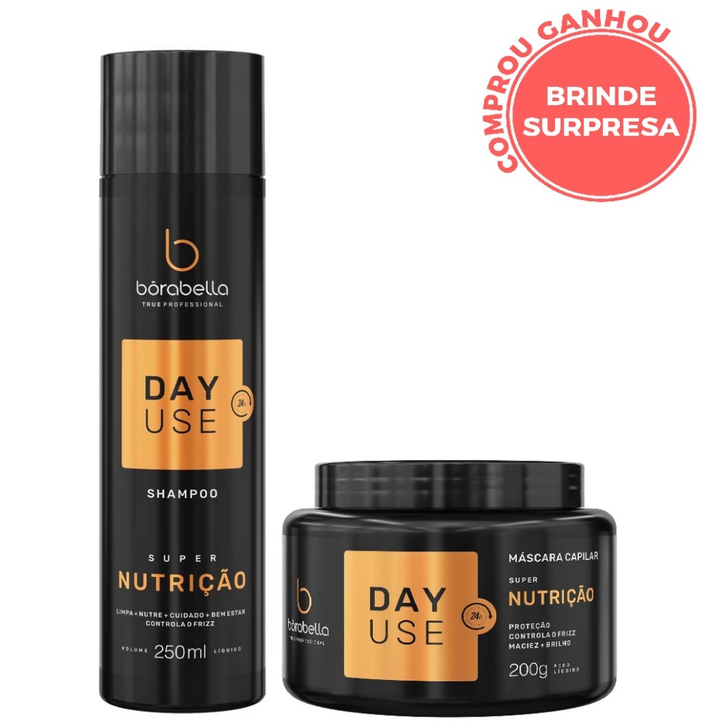 Borabella Day Use Home Care Super Nutrição Shampoo 250ml + Máscara 200g