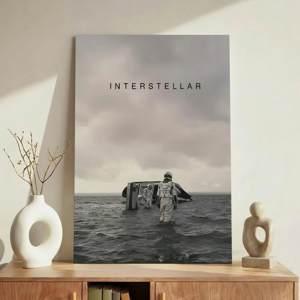 Quadro Decorativo Interstellar Aesthetic – Astronauta Oceano Poster Minimalista Cult