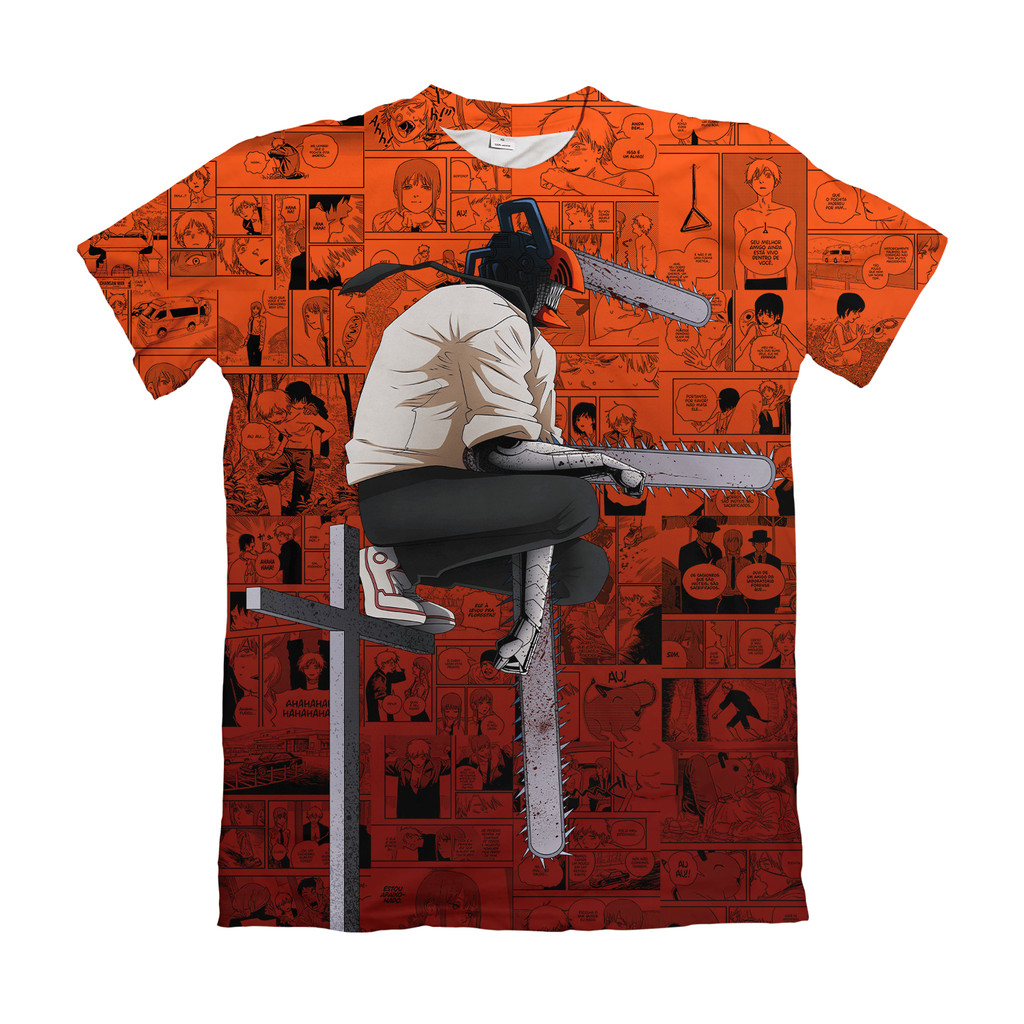 Camiseta Chainsaw Man Modelo 1 Anime Dry Fit Masculina Feminina Unissex