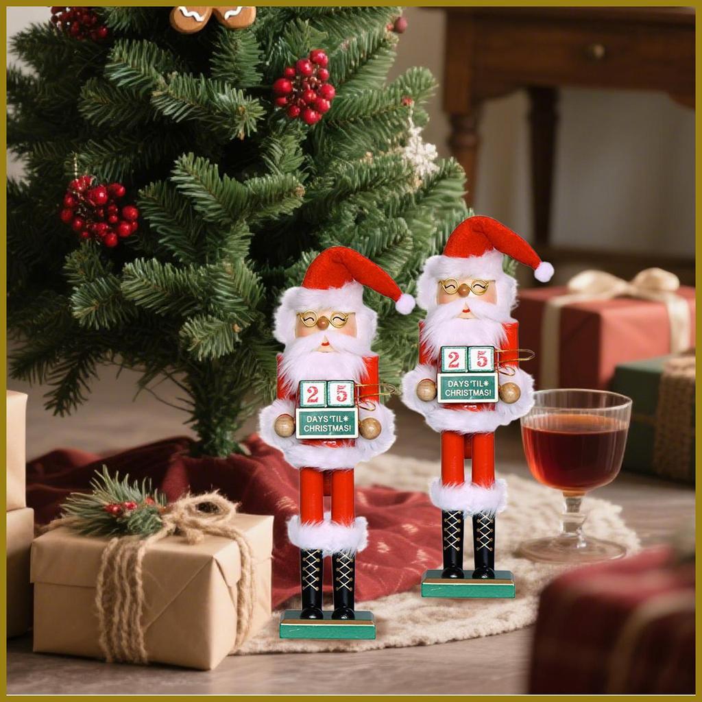 Quebra-Nozes Calendário De Contagem Regressiva De Natal 14.9 Polegada 25 Dias Para Casa Interior Desktop fuanbbr